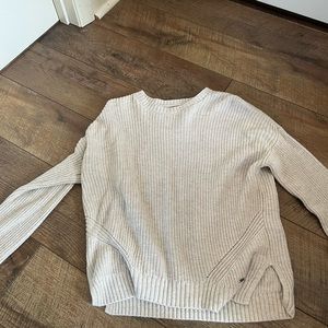 TAN HOLLISTER SWEATER, COMFY, EXTRA SMALL, OK CONDITION